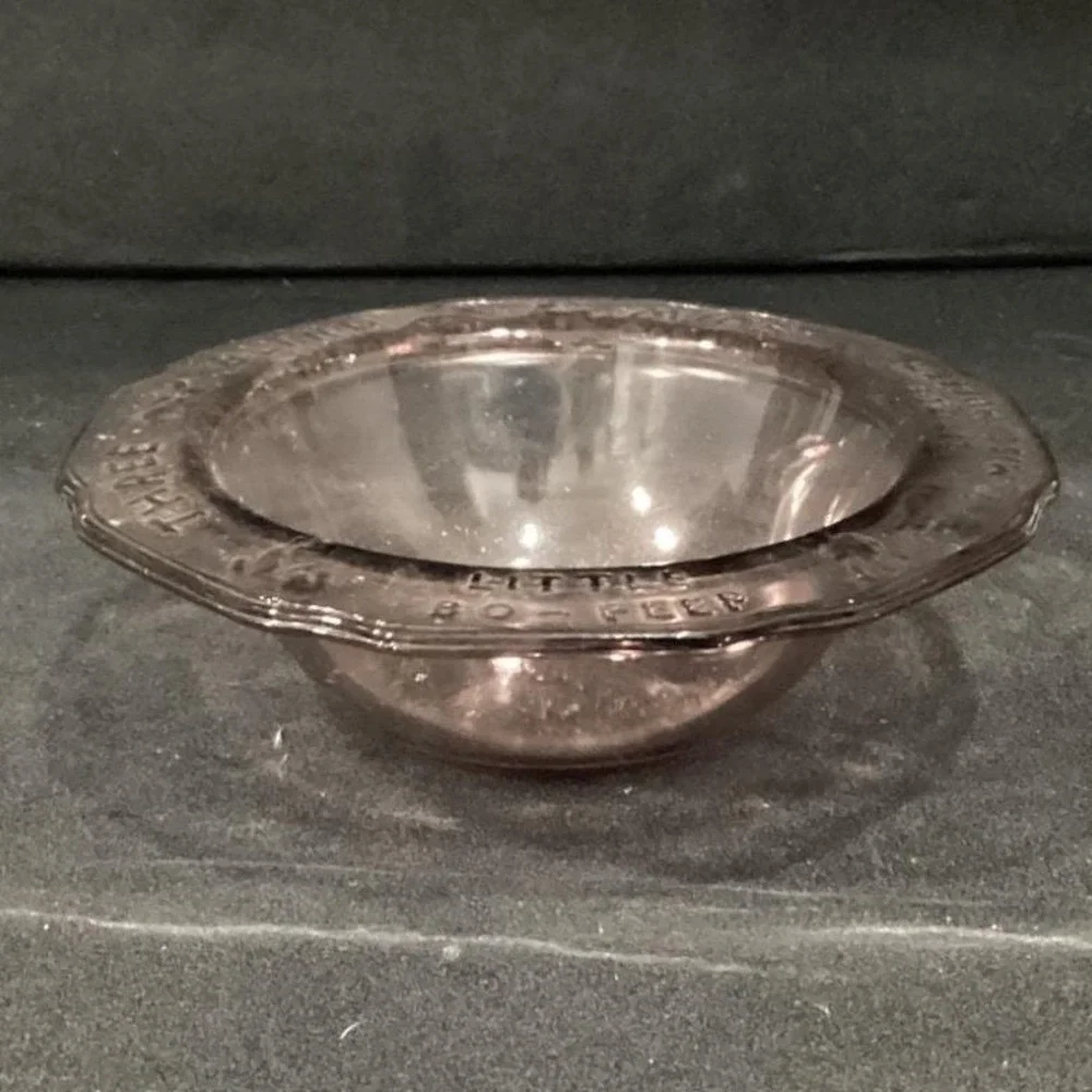 Indiana Glass Tiara Pink Mother Goose Nursery‎ Rhyme Child's Bowl, Replacement